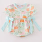 Pumpkin print ruffle girl bubble