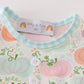 Pumpkin print ruffle girl bubble