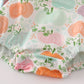 Pumpkin print ruffle girl bubble