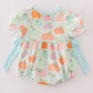 Pumpkin print ruffle girl bubble