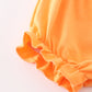 Orange character ruffle baby girl set