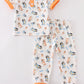 Orange character boy pajamas set