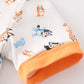 Orange character boy pajamas set