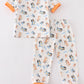 Orange character boy pajamas set