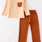 Brown corduroy boy set