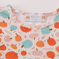 Orange pumpkin print girl ruffle set