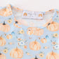 Pumpkin print ruffle girl set