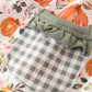 Green pumpkin ruffle baby set