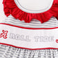 Maroon ROLL TIDE embroidery stripe girl set