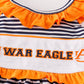 Navy WAR EAGLE embroidery stripe dress