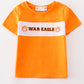 Orange WAR EAGLE embroidery boy top