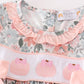 Floral pumpkin embroidery girl set