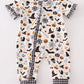 Halloween zip girl romper