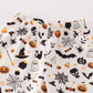 Halloween zip girl pajamas set