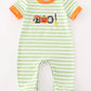 Orange halloween pumpkin BOO applique boy romper