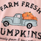 Pink farm fresh pumpkins girl top