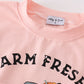 Pink farm fresh pumpkins girl top