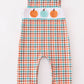 Pumpkin french knot gingham boy jonjon