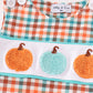 Pumpkin french knot gingham boy jonjon