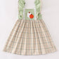 Sage pumpkin french knot ruffle dress