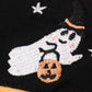 Halloween ghost embroidery plaid boy romper