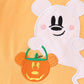 Orange halloween character ghost applique girl set