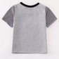 Grey stripe halloween spooky cool boy top