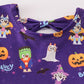 Purple halloween pumpkin twirl dress