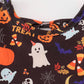 Black halloween pumpkin twirl dress