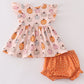 Pink pumpkin baby girl set