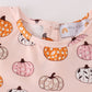 Pink pumpkin girl pants set