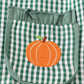 Green gingham pumpkin embroidery dress