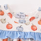 Blue pumpkin baby girl bloomers set