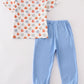 Blue pumpkin boy pants set