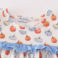 Blue pumpkin ruffle dress