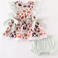 Pumpkin daisy leopard girl baby set