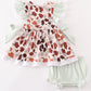 Pumpkin daisy leopard girl baby set