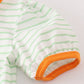 Orange wheelbarrow pumpkin applique stripe girl romper