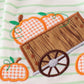 Orange wheelbarrow pumpkin applique girl set