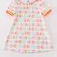 Pumpkin print girl dress