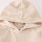 Cream velvet boy hoodie set