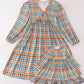 Green plaid mom&me dress