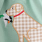 Sage hunting duck puppy applique girl set