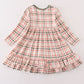 Green watercolor plaid mom&me dress