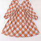 Khaki gingham mom&me dress