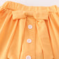 Orange character print girl skorts set