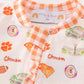 Clemson football baby girl romper