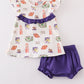 Purple geaux tiger baby girl set