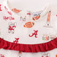 Maroon roll tide football baby girl set