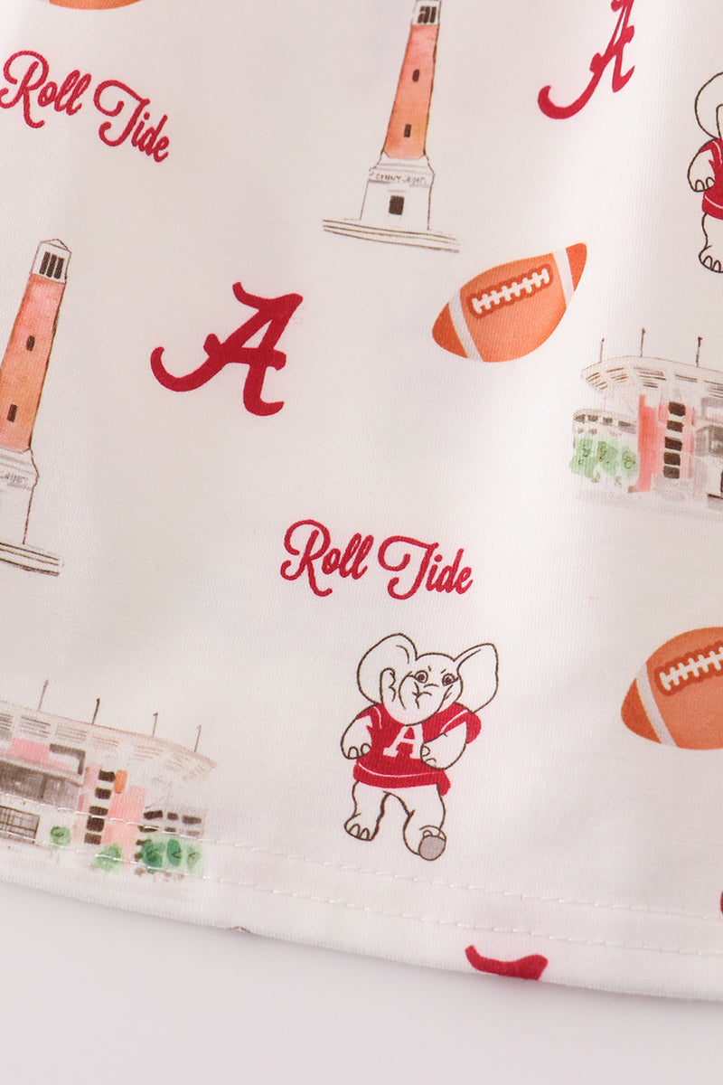 Maroon roll tide football dress